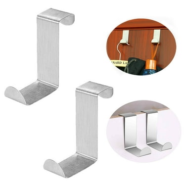 Tskxuns 2pcs Stainless Steel Kitchen Cabinet Draw Over Door Hook Clothes Hanger UL 